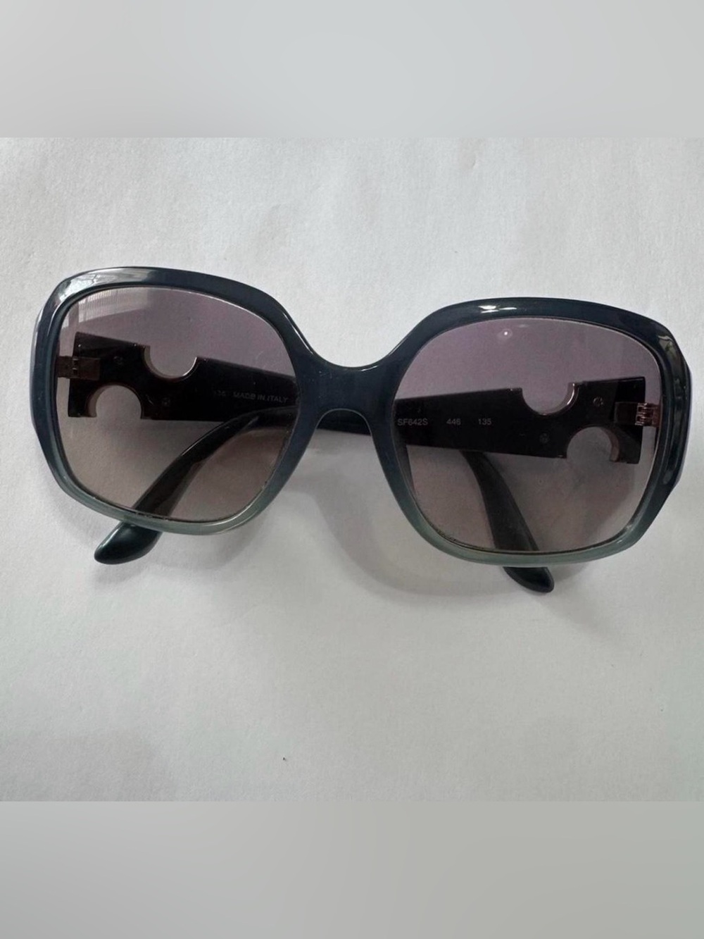 Dark green Salvatore Ferragamo Oversized Black Gradient Sunglasses
